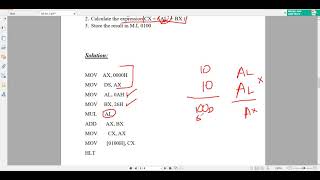 Microprocessors lab  LEC 7  MUL amp DIV instructions emu8086 [upl. by O'Donovan]