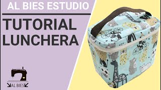 Tutorial de Lunchera  Molde y Costura  Paso a paso  vianda  Al Bies Estudio [upl. by Rubin]