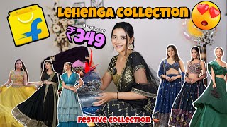 All new FLIPKART LEHENGA hual festive special  Tryon  Honest Review 😍 The Sumedha flipkart [upl. by Ashman415]