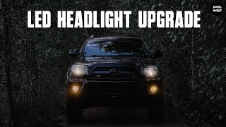 Cheap amp Easy 4th Gen Toyota 4Runner LED Headlight Upgrade [upl. by Mellitz]