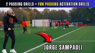 2 Passing Drills  FUN Passing Activation Drills by Jorge Sampaoli [upl. by Elmina]