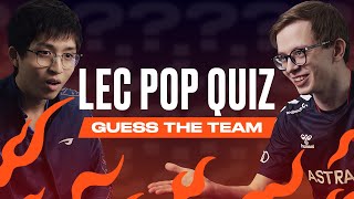 Guess The Team  LEC Pop Quiz  2021 Spring [upl. by Nnylsia39]