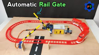 Automatic Railway Gate  Best Science Project  Automatic Railway Gate Control System [upl. by Ybor]