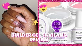 Saviland Builder Gel Nails Kit Review Amazon [upl. by Yrruc679]