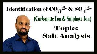 Lesson 8 Identification of Carbonate Ion amp Sulfate Ion  Topic Salt Analysis  Qualitative Chem [upl. by Ame118]