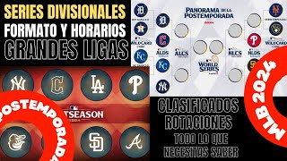 🔴 SERIES DIVISIONALES ASÍ SE JUGARÁN ⚾​ EQUIPOS HORARIOS ROTACIONES 🔥POSTEMPORADA 2024​ [upl. by Aicilas]