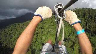 SkyTrek Vulcão Arenal  tirolesa  Costa Rica [upl. by Yrrat]