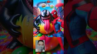 Superhero vs Venom jelly‼️Marvel vs Dc marvel spidermancartoon avengers shorts Chansmove [upl. by Lonier478]