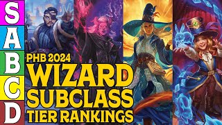 Wizard Subclass Tier Ranking in DampD 2024 [upl. by Artur]