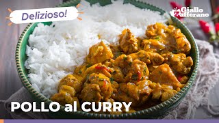 POLLO al CURRY tenero e delizioso con riso basmati come da tradizione 🥘🍗🌶🤤🌿 [upl. by Lyndsey]