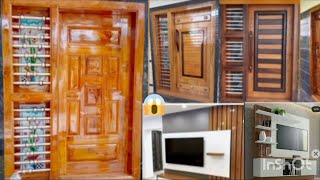 front door designs TV showcase design wooden main door designs [upl. by Ani]