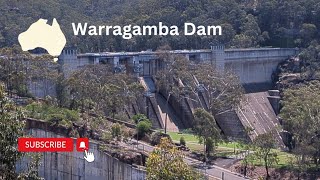 Warragamba dam view from observation platform a few kilometres away New South Wales Australia A U [upl. by Ardnekahs]