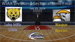 Waupun vs Lake Mills WIAA D3 Sectional SemiFinal 22924 [upl. by Burdett]