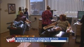 Family makes it a tradition to donate to local blood bank put into Blood Donor Hall of Fame [upl. by Aissat411]