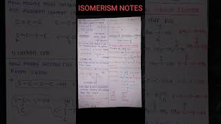 ISOMERISM NOTES  jee neet viral shorts education youtubeshorts chemistry [upl. by Toddie]