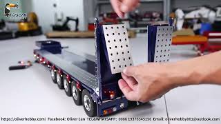 Customized 5 axles screw drive legs ramps steel trailer [upl. by Long]