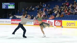 Laurence FournierBeaudryNikolaj Sorensen FD Finlandia Trophy 2023 [upl. by Yrok]