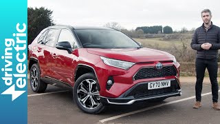 New Toyota RAV4 PHEV PlugIn Hybrid SUV review – DrivingElectric [upl. by Godred]