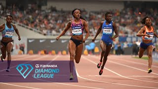 1078 SECONDS  Elaine ThompsonHerah turns on the jets in Shanghai over 100m  Wanda Diamond League [upl. by Vinn430]