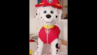 Piñata de Marshall How to make Paw Patrol Piñata Patrulla canina Patrouille canine [upl. by Marigold777]