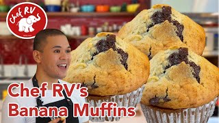 BANANA CHOCOLATE CHIP MUFFINS [upl. by Madancy]