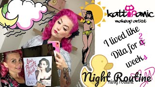 I lived like Dita Von Teese for 2 weeks Night routine [upl. by Ailahs]