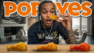 I Tried EVERY New Wing Flavor At Popeyes [upl. by Nor]