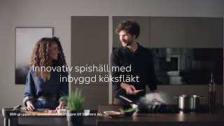 Siemens häll med inbyggd köksfläkt [upl. by Airdnazxela]