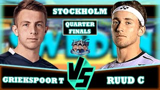 🔴LIVE T Griekspoor vs C Ruud • Stockholm Open ATP 2024 Quarterfinals Griekspoor Ruud tennis AT [upl. by Angelika269]