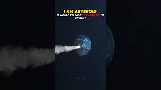 What If A 1 km Asteroid Hits the Earth ☠️💀 shorts space earth [upl. by Yhtommit910]