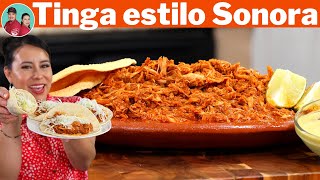 TINGA de POLLO ESTILO SONORA en TACOS  Una de las Mejores Recetas que Puedes Hacer [upl. by Ettenig599]