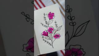 Easy Painting  Step by step flower painting  shortsvideo shorts art flowers [upl. by Ennairak]