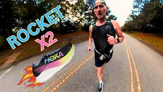 Experience the Bolt of Energy Hoka Rocket X2  First Run Explained [upl. by Asseral824]