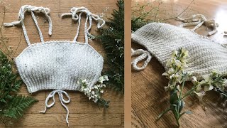 Simple Crochet Bralette Tutorial [upl. by Giacamo]