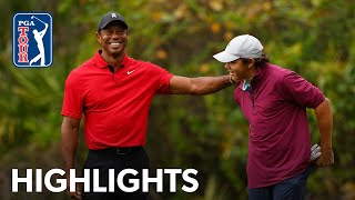 Tiger and Charlie Woods shoot 11under 61  Round 2  PNC Championship  2023 [upl. by Herald]