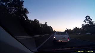 Warrego Highway Road Rage Moronic Driver [upl. by Suaeddaht]