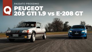 Peugeot 205 GTI 19 vs E208 passato prossimo [upl. by Zoilla535]