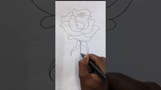 Easy method rose drawing rose drawing [upl. by Marozik]