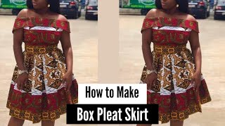 How to make Box Pleat Skirt DIY Trendy Kissing Pleat Skirt Cutting and Stitching Tutorial [upl. by Sy]