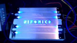 Hi fonics install  Brutus 1600RMS monoZeus ZXI404 new wires on jamess car [upl. by Selma99]