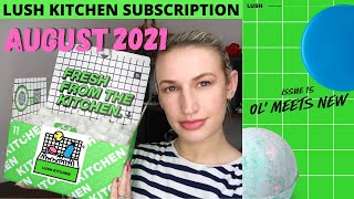 LUSH Kitchen Beauty Subscription August 2021 Unboxing [upl. by Ardnasxela]