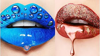 Satisfying Lipstick Application  Lip Art Compilation [upl. by Mandi]