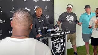 Antonio Pierce speaks on Raiders QB competition viral ‘Kermit The Frog’ video and more [upl. by Lalage]