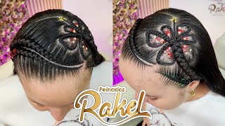 DESEO En Trenza FLOR CAYENA 🌺 Peinados Rakel Trenzas Artísticas [upl. by Yoo]