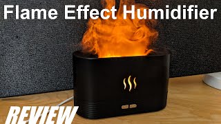 REVIEW Flame Humidifier Aroma Essential Oil Diffuser  Flame Effect LED Light [upl. by Maxim]