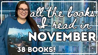 All the Books I Read in November  chatting all 38 reads [upl. by Nailuj]