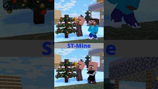 Baby Steve VS Bad Villager Merry Christmas shorts merrychristmas [upl. by Maher135]