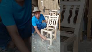 I make wooden chairs with backrests Professional carpentry Mortise and tenon craftsmanship Ca [upl. by Deach263]