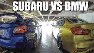 BMW M3 vs Subaru WRX STI  NURBURGRING [upl. by Noislla]