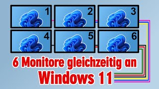 Windows 11 Multi Monitor Setup  Multi Screen  Dual Monitor  Mehrere Desktops [upl. by Squier]